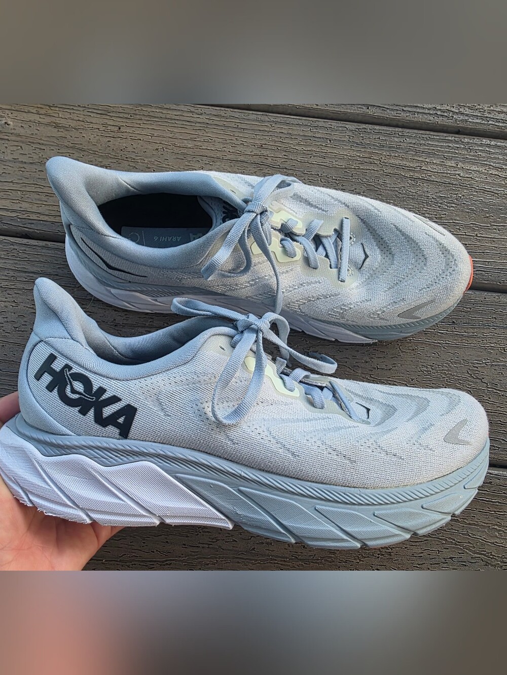 HOKA Women's Light Gray Running Shoes Size 9